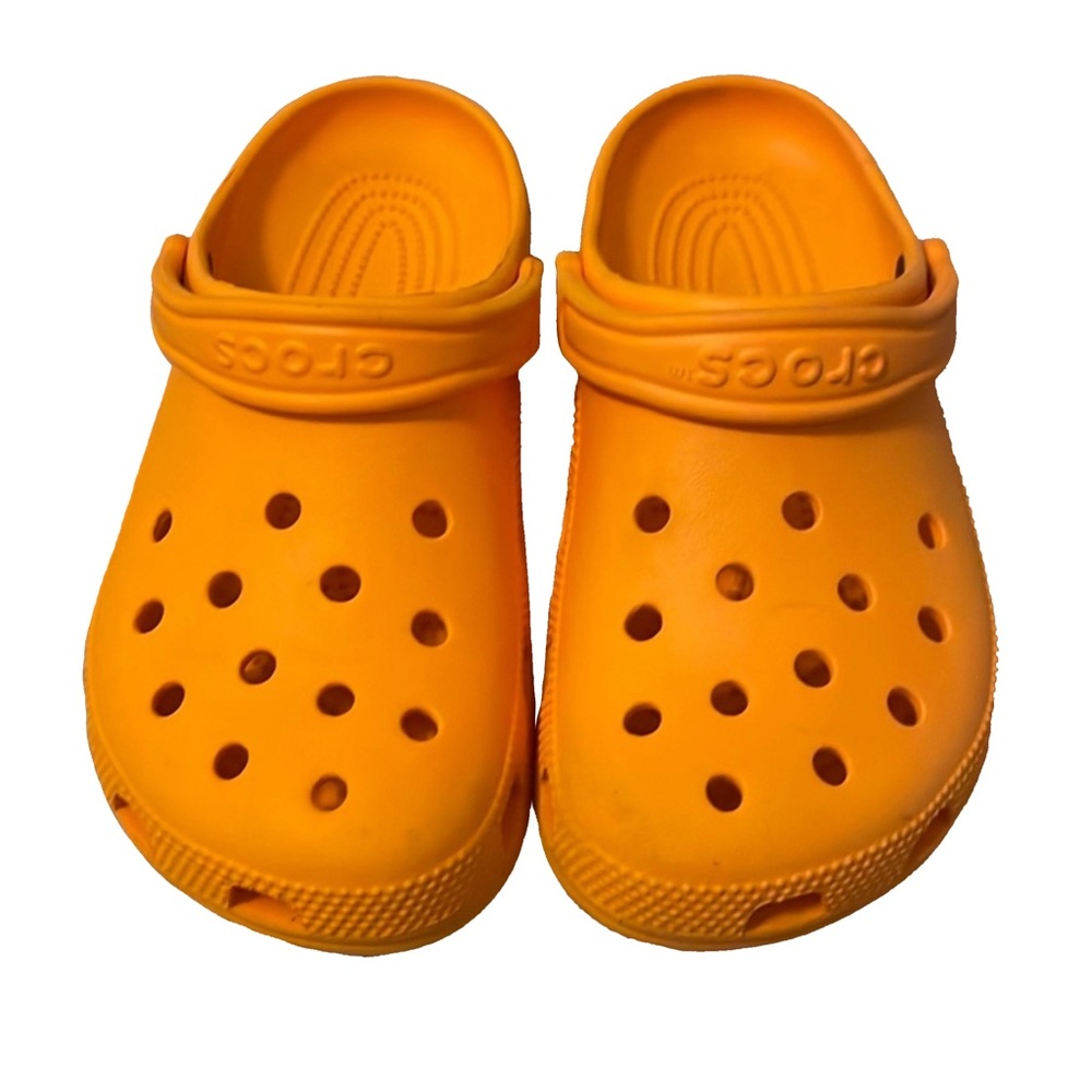 Orange crocs clogs
